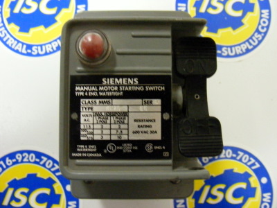 <b>Siemens - </b>Type KW2C Manual Motor Starting Switch Series A